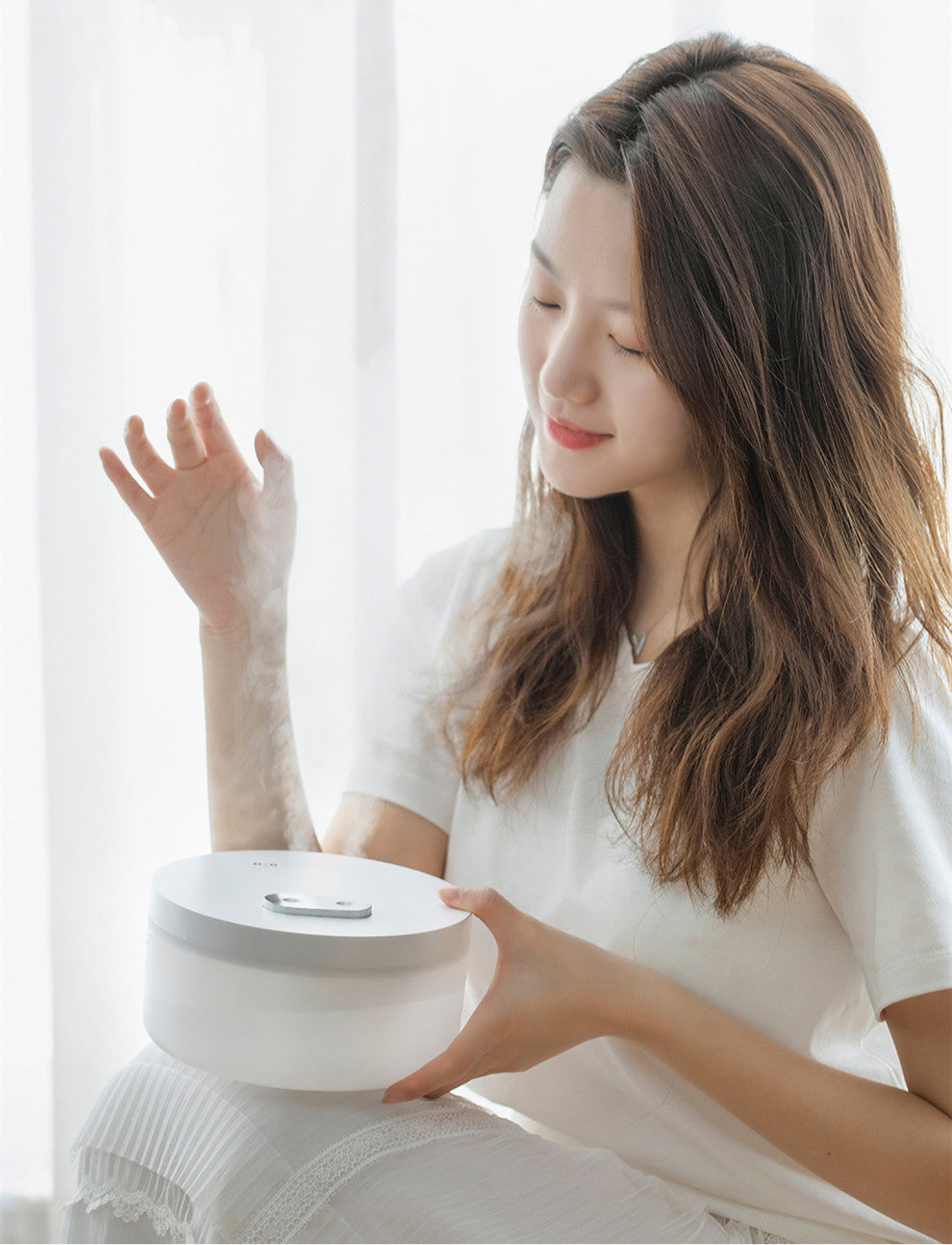 Bulk Buy AuraDecor Aromatherapy Round Humidifier 1000ml Capacity ( Double Spray Air Humidifier ) ( 10 pcs )