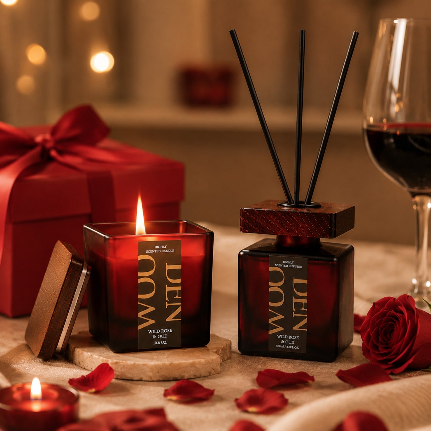 Bulk Buy AuraDecor Wooden Whisper Duo Gift Set (Master pack of 9)