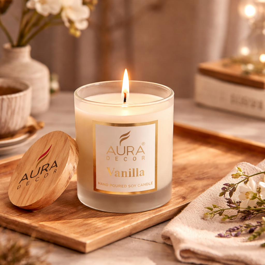 Bulk Buy Frosted Jar Candle with Wooden Lid & Gift Box Packaging ( 50 Pcs )