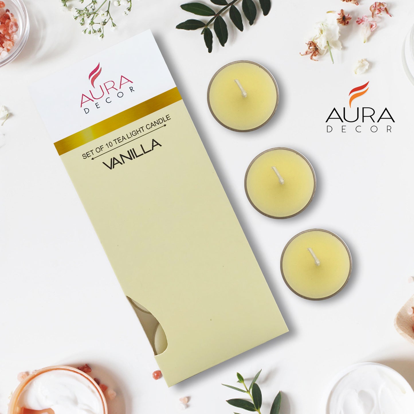 AuraDecor Acrylic Fragrance Tealight ( Pack of 10 )
