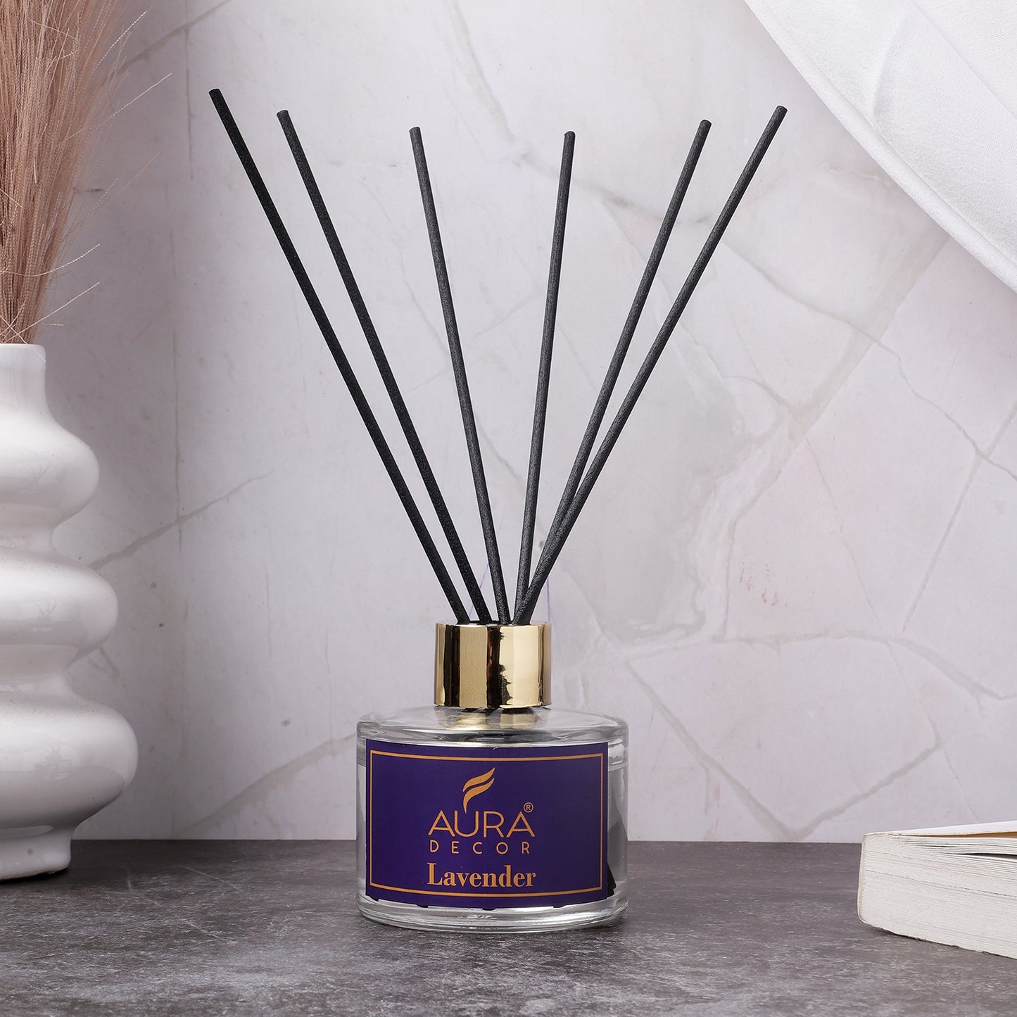 Auradecor Elysian Reed Diffuser - Lavender & Oudh |Aroma Diffuser| (RD-500)