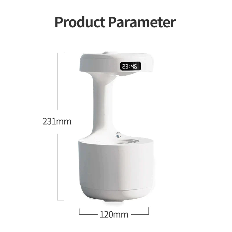 AuraDecor 800ml Anti-Gravity Water Droplet Humidifier with 2 Modes, Auto-Shut Off Mist Humidifier Night Light Quiet Essential Oil Diffuser Cool Mist Air Humidifier for Home & Office ( Bulk Buy 10 Pcs )