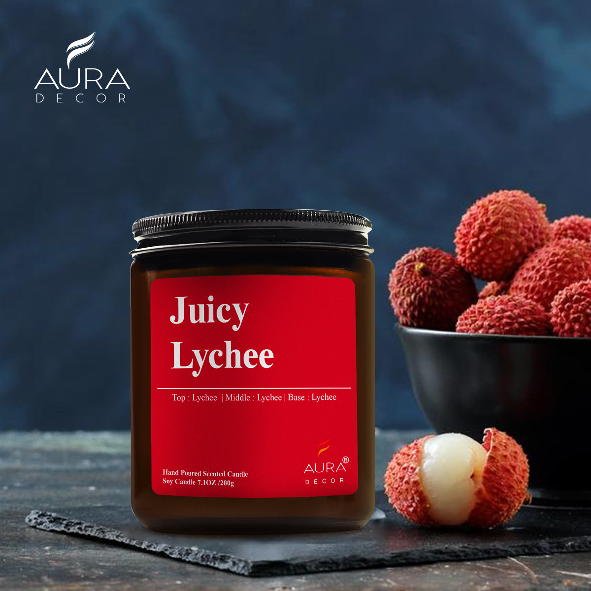 Bulk Buy AuraDecor Amber Jar 200gm , Soya Wax Jar Candle , Premium Fragrances ( MOQ 24 Pcs )