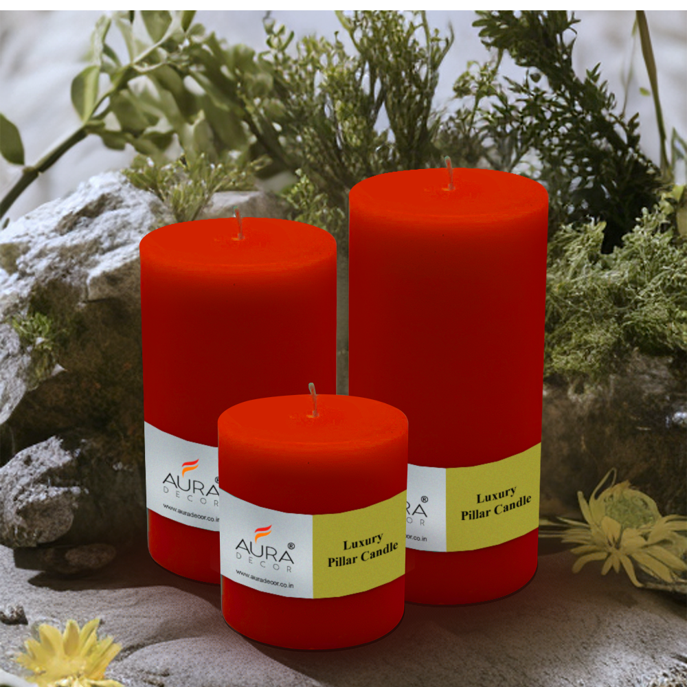 Luxury Pillar Candles Set of 3