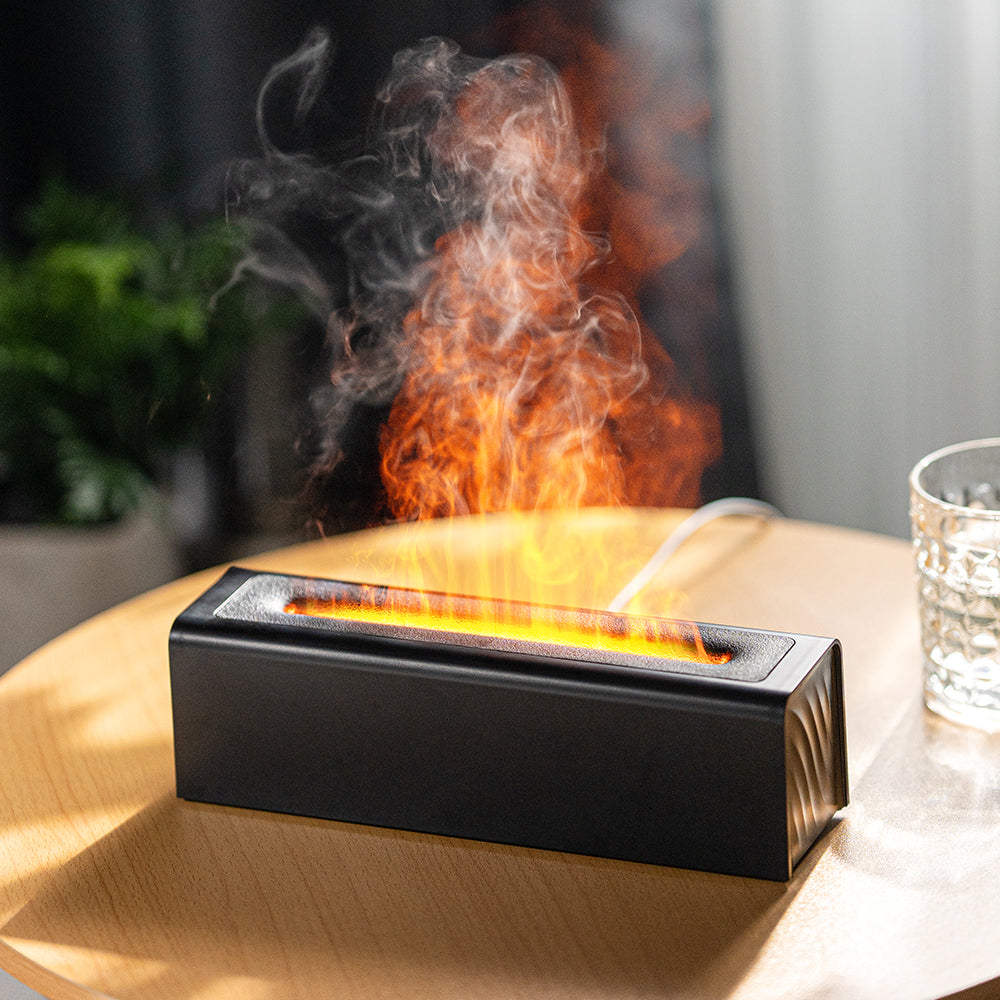 AuraDecor Desk flame humidifier Flat With Essential Oil
