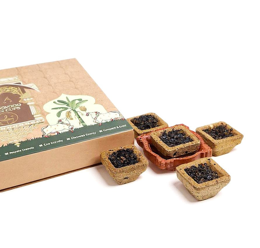 Bulk Buy AuraDecor Havan Cups – Pack of 15 Natural Herbal Cups (Master pack of 20)