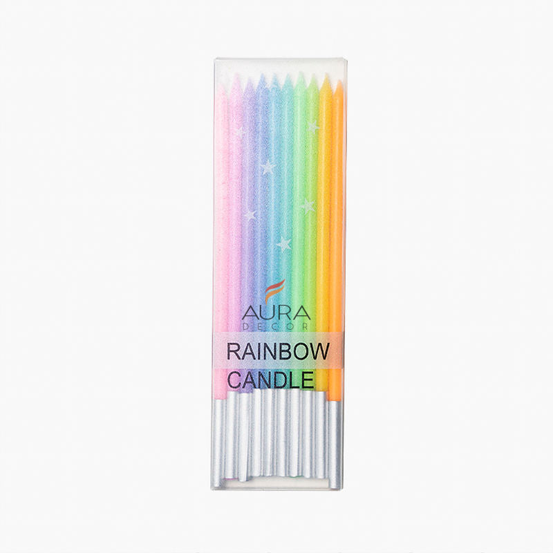 Bulk Buy Auradecor Straight Multicolour Birthday Candles (Master pack of 50 packs)