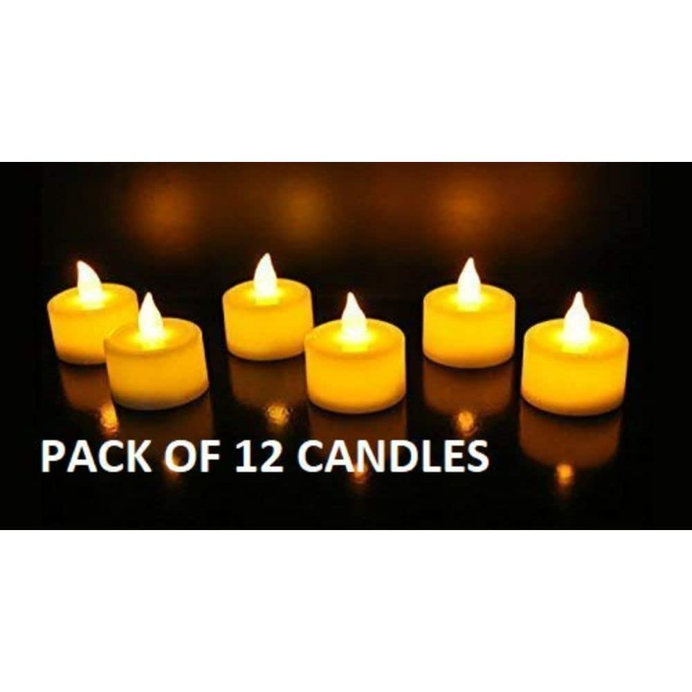 AuraDecor LED Tealight Candles Pack of 12
