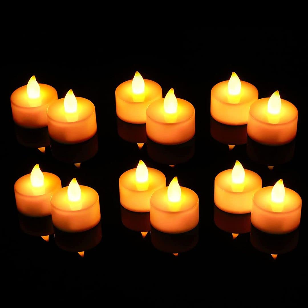 AuraDecor LED Tealight Candles Pack of 12