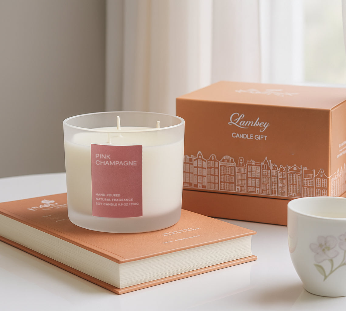 Lambey Signature 3 Wick Frosted Glass Candle