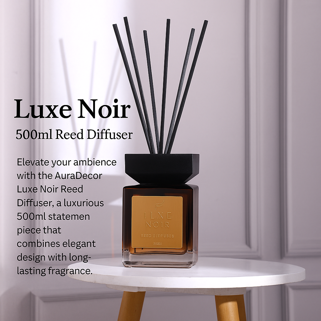 Bulk Buy AuraDecor Luxe Noir – 500ml Reed Diffuser (Master pack of 10pcs)