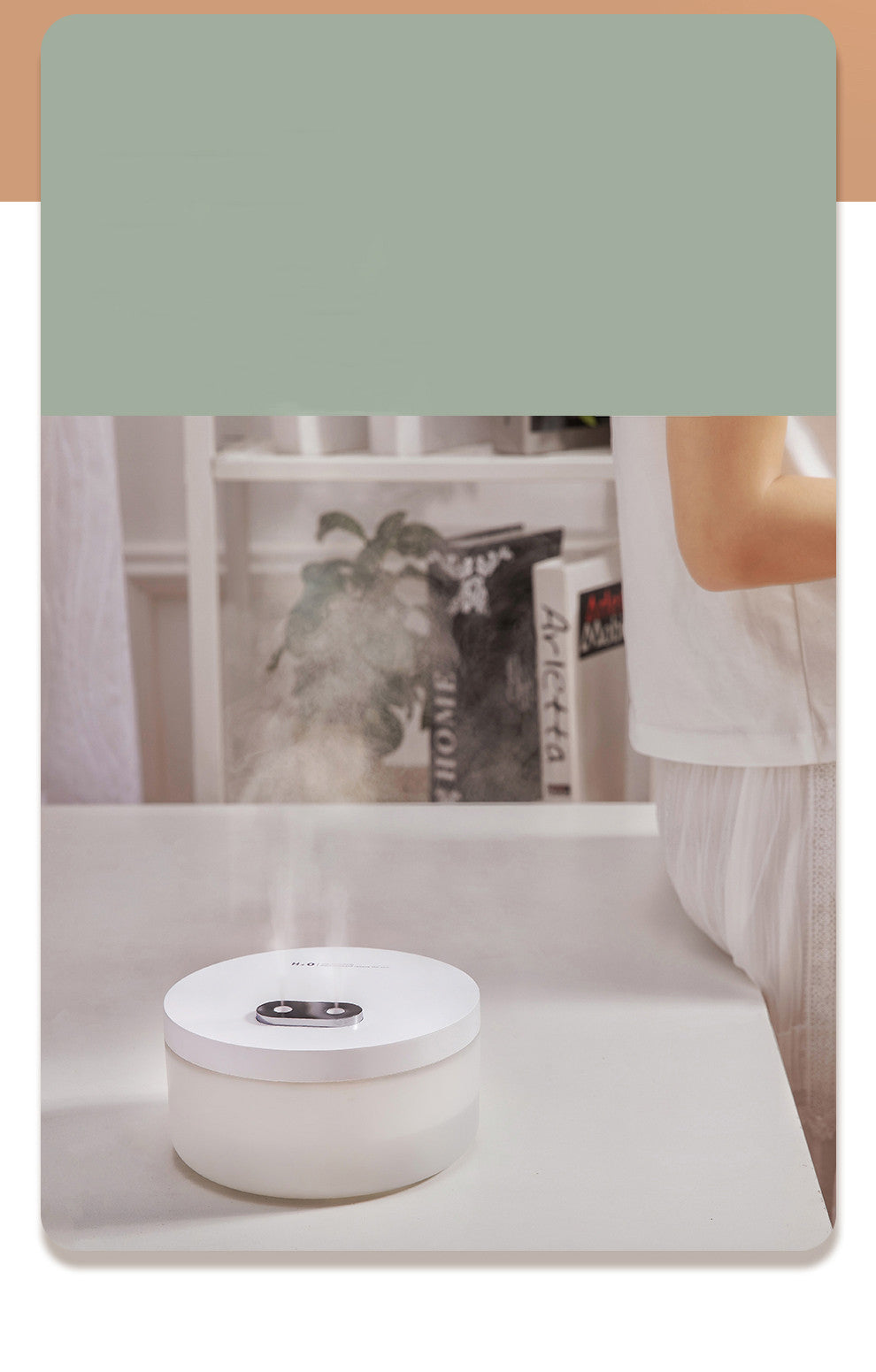 AuraDecor Aromatherapy Round Humidifier 1000ml Capacity ( Double Spray Air Humidifier )