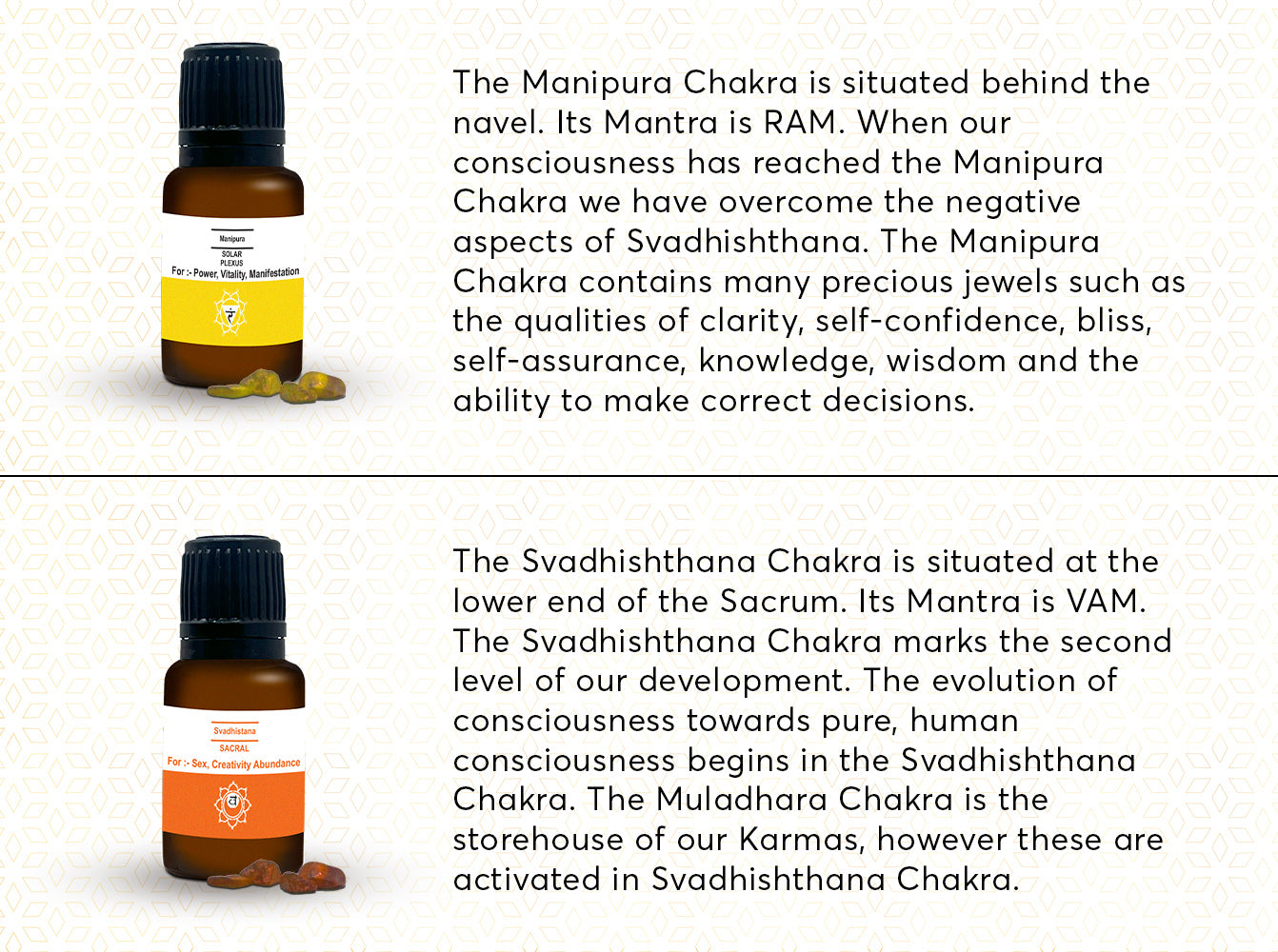AuraDecor 7 Chakras Essential Oils with 7 Chakras Gems