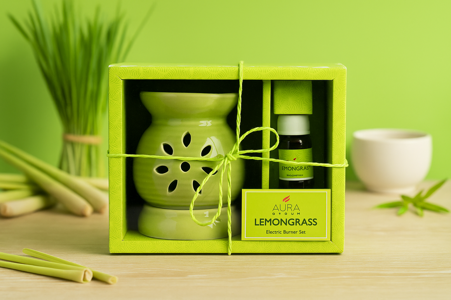 AuraDecor Electric Coloured Diffuser Gift Set with 10ml Aroma Oil (Assorted Colour)