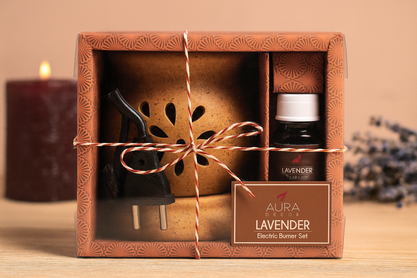 AuraDecor Electric Coloured Diffuser Gift Set with 10ml Aroma Oil (Assorted Colour)