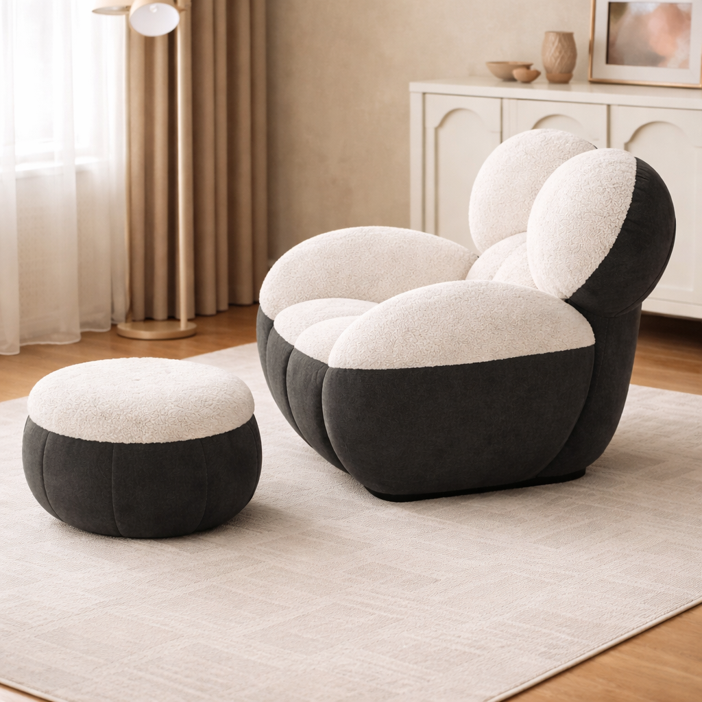 Auradecor Panda Haven Single-Seater Compressed Sofa with Foot Pedal