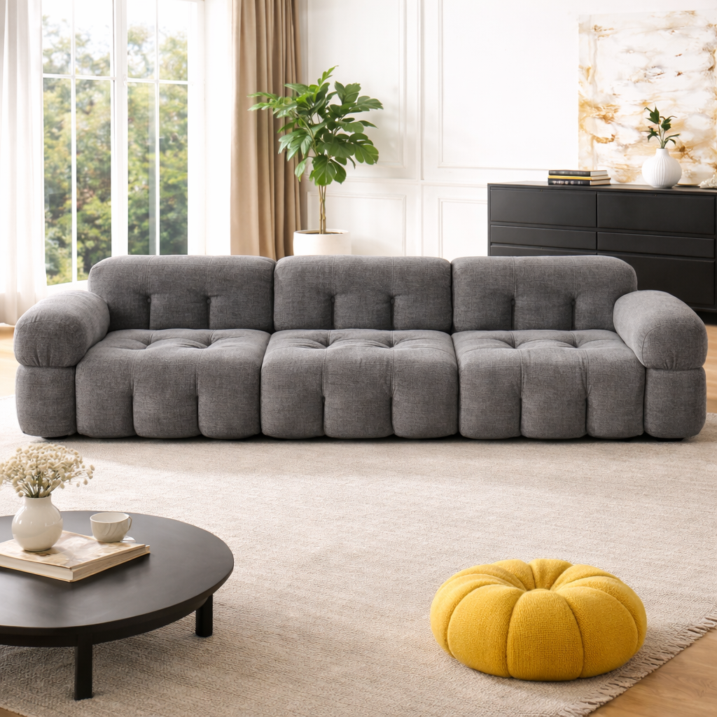 Auradecor Greyline Three Seater Compressed Sofa