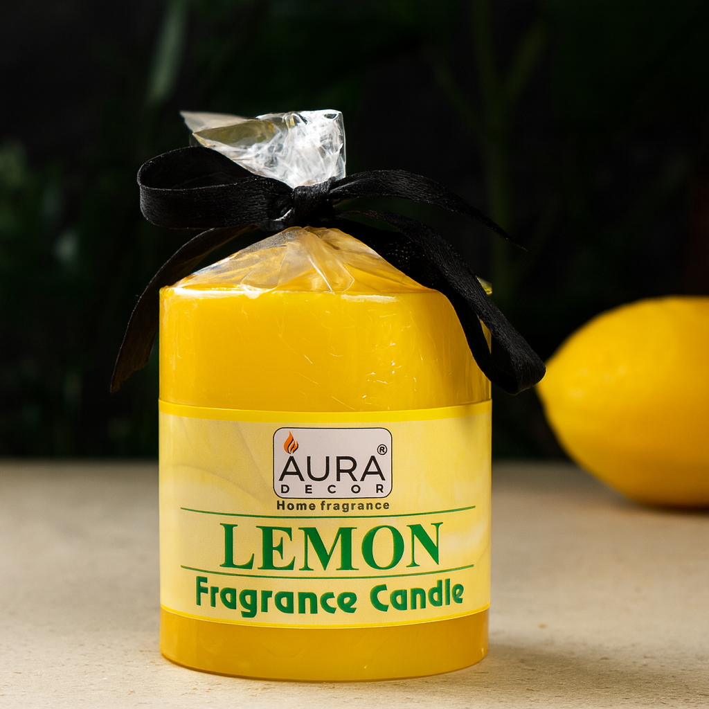 AuraDecor 2.5*2.5 Inch Fragrance Pillar Candle