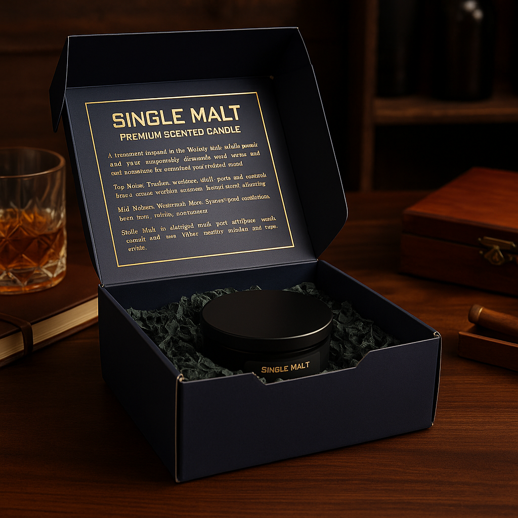 AuraDecor Velvet Single Malt Addiction Bold Scented Candle (Master pack of 20pcs)