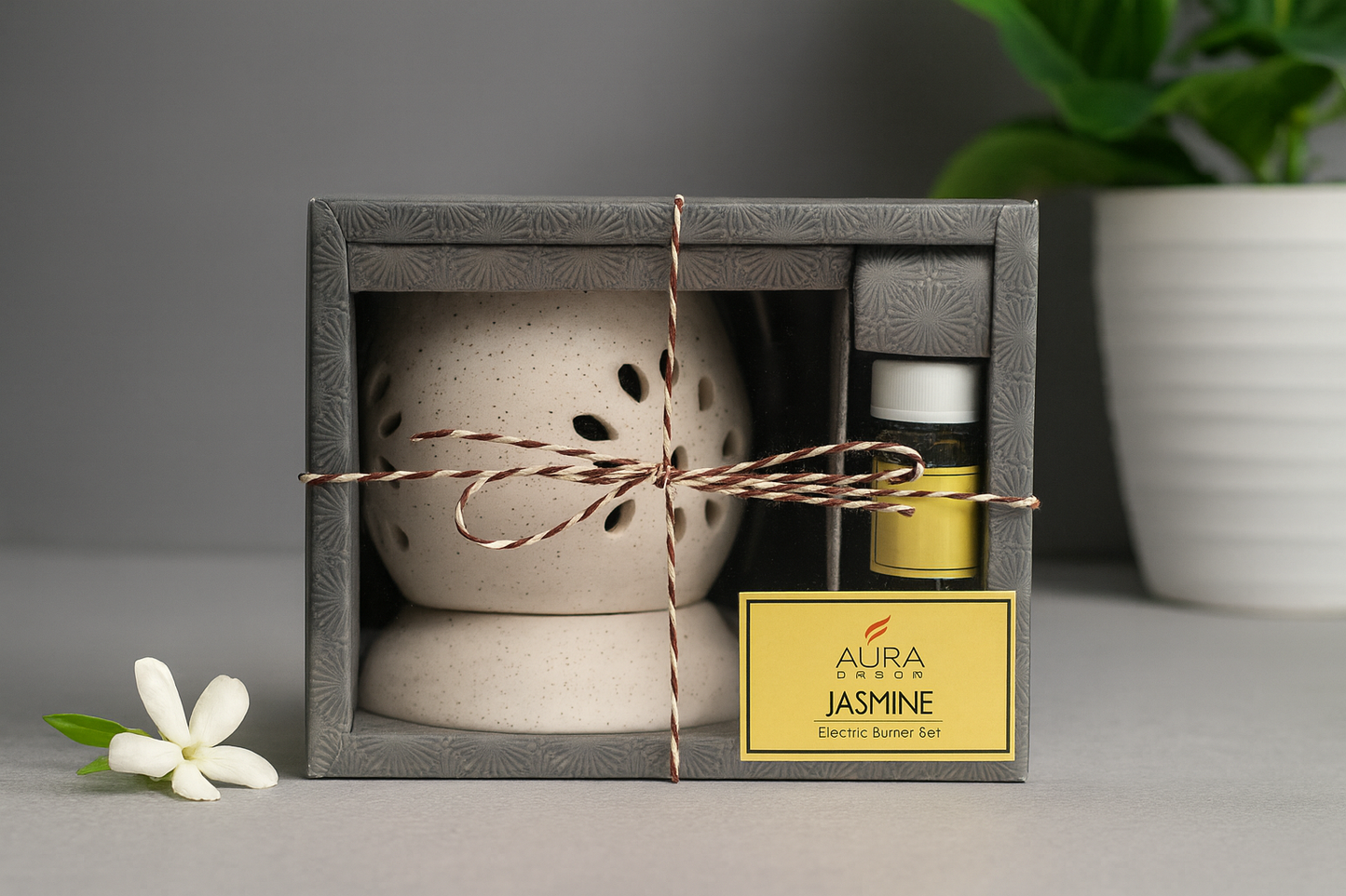 AuraDecor Electric Coloured Diffuser Gift Set with 10ml Aroma Oil (Assorted Colour)