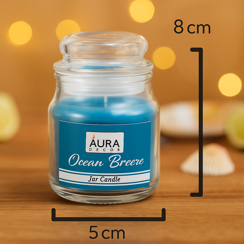 AuraDecor Set of 2 Fragrance Jar Candles ( Burning Time 30 hours Each )