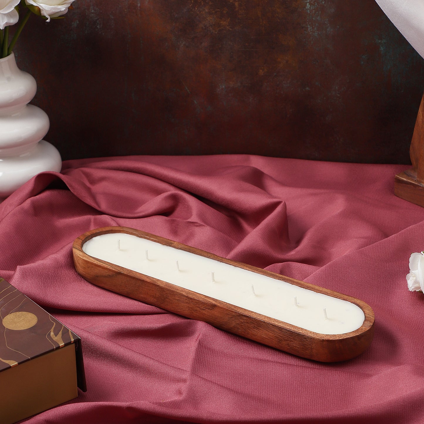 Auradecor Wooden Urli Candle