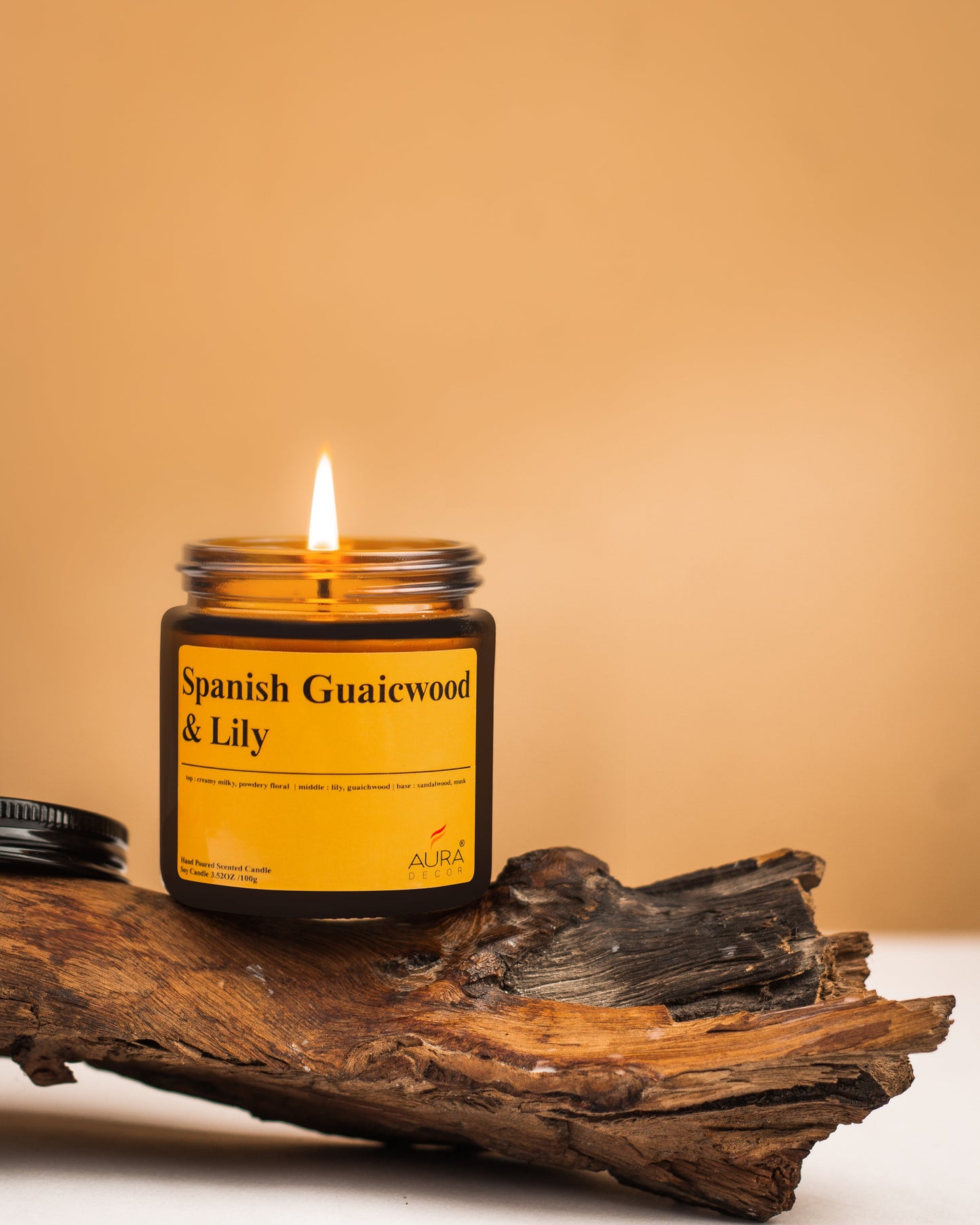 Bulk Buy AuraDecor Amber Jar 200gm , Soya Wax Jar Candle , Premium Fragrances ( MOQ 24 Pcs )