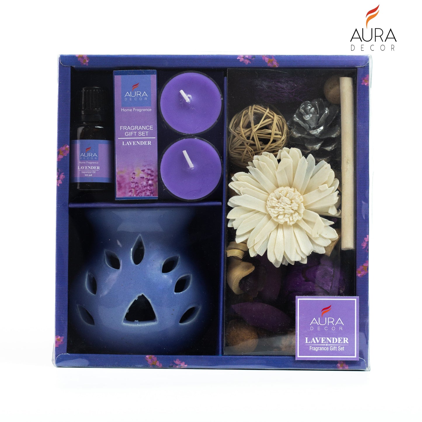 Bulk Buy AuraDecor Gift Set New ( GS-16 ) ( Diffuser , Fragrance, Potpourri & 2 Tealights ) MOQ 20 Sets