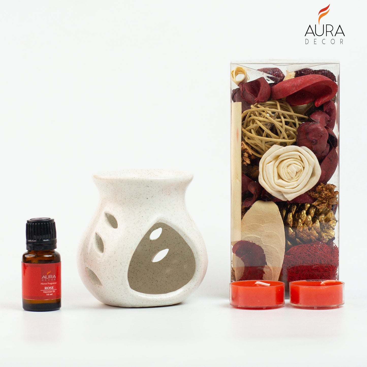 Bulk Buy AuraDecor Gift Set New ( GS-16 ) ( Diffuser , Fragrance, Potpourri & 2 Tealights ) MOQ 20 Sets