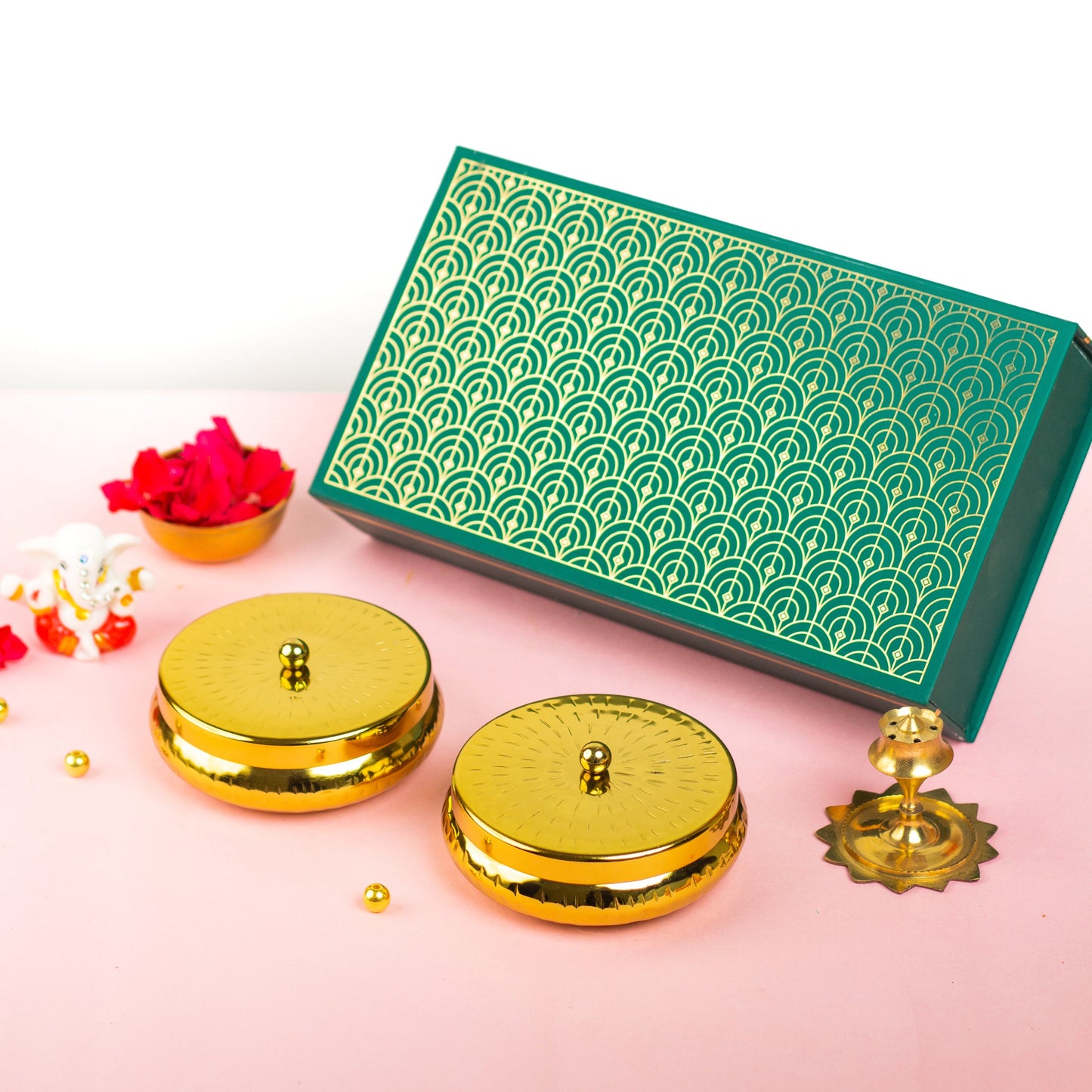 Bulk Buy AuraDecor Set of 2 Fragrance Urli Candles in a Gift Pack ( MOQ 10 Pcs )