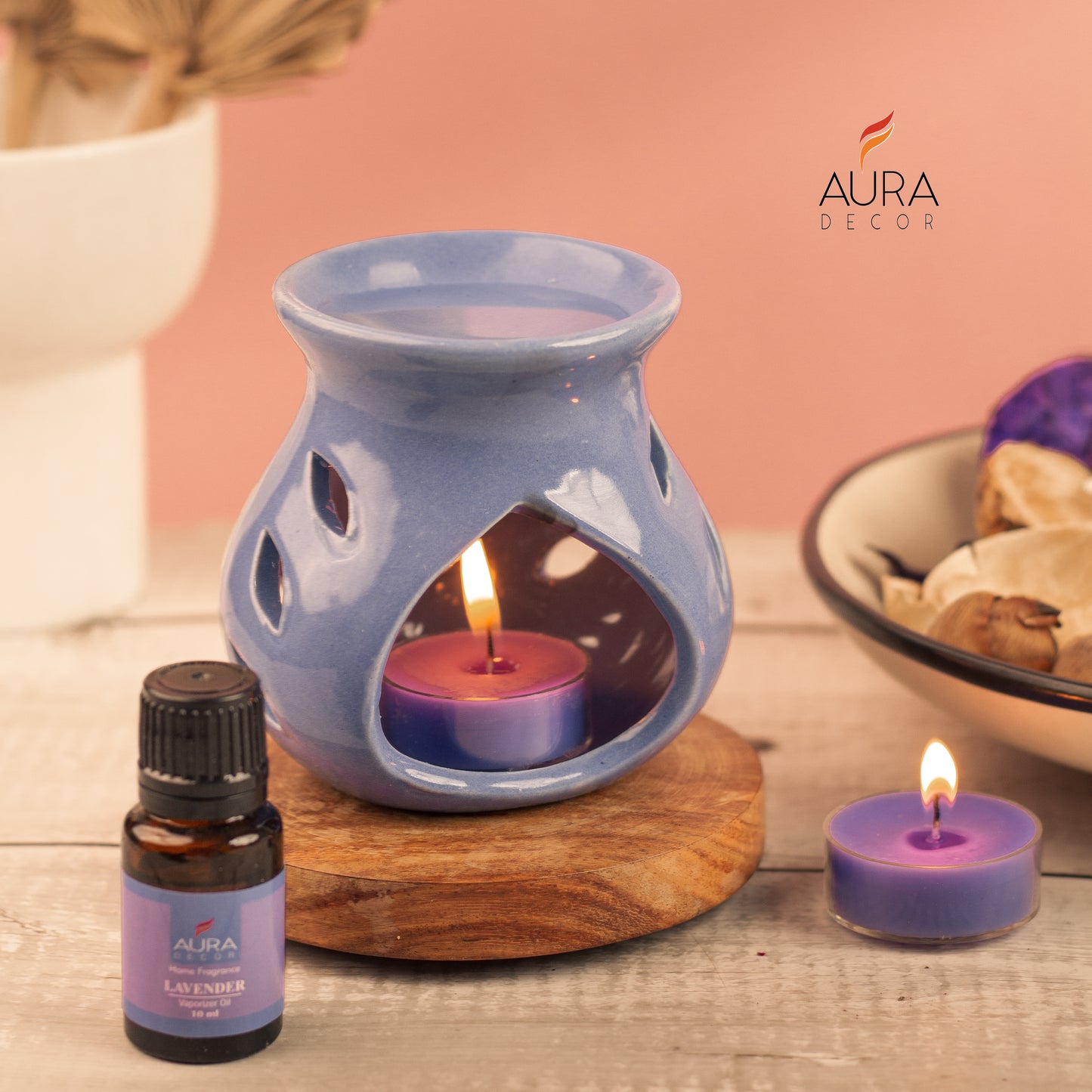 AuraDecor Gift Set New ( GS-16 ) ( Diffuser , Fragrance, Potpourri & 2 Tealights )