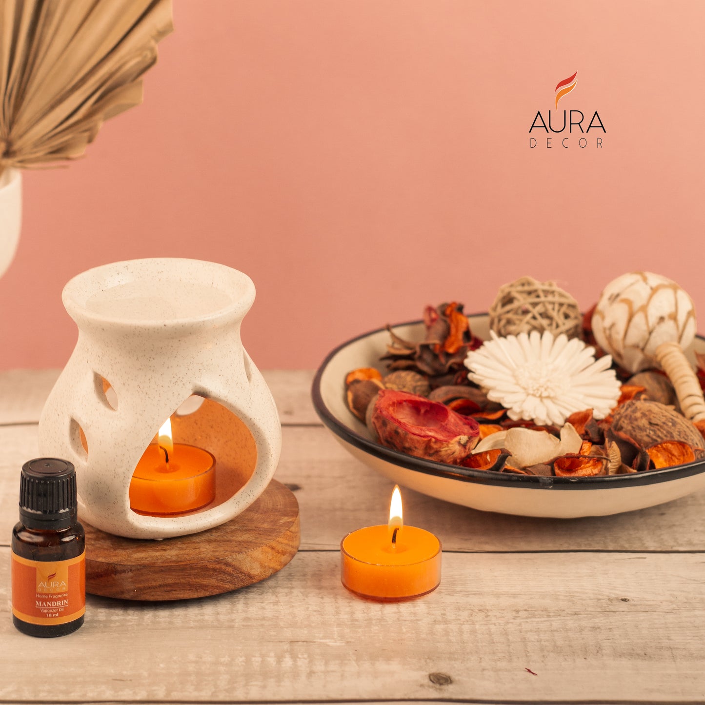 AuraDecor Gift Set New ( GS-16 ) ( Diffuser , Fragrance, Potpourri & 2 Tealights )