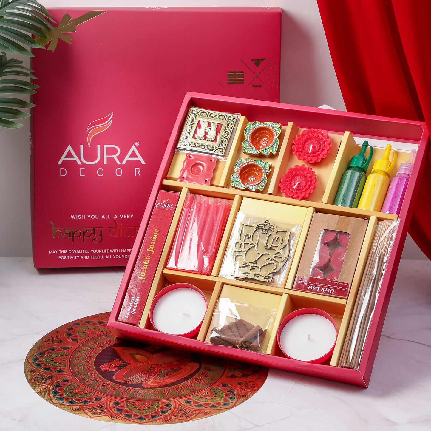 Auradecor Diwali Essentials Gift Set |Diwali gift set| Festive essentials|