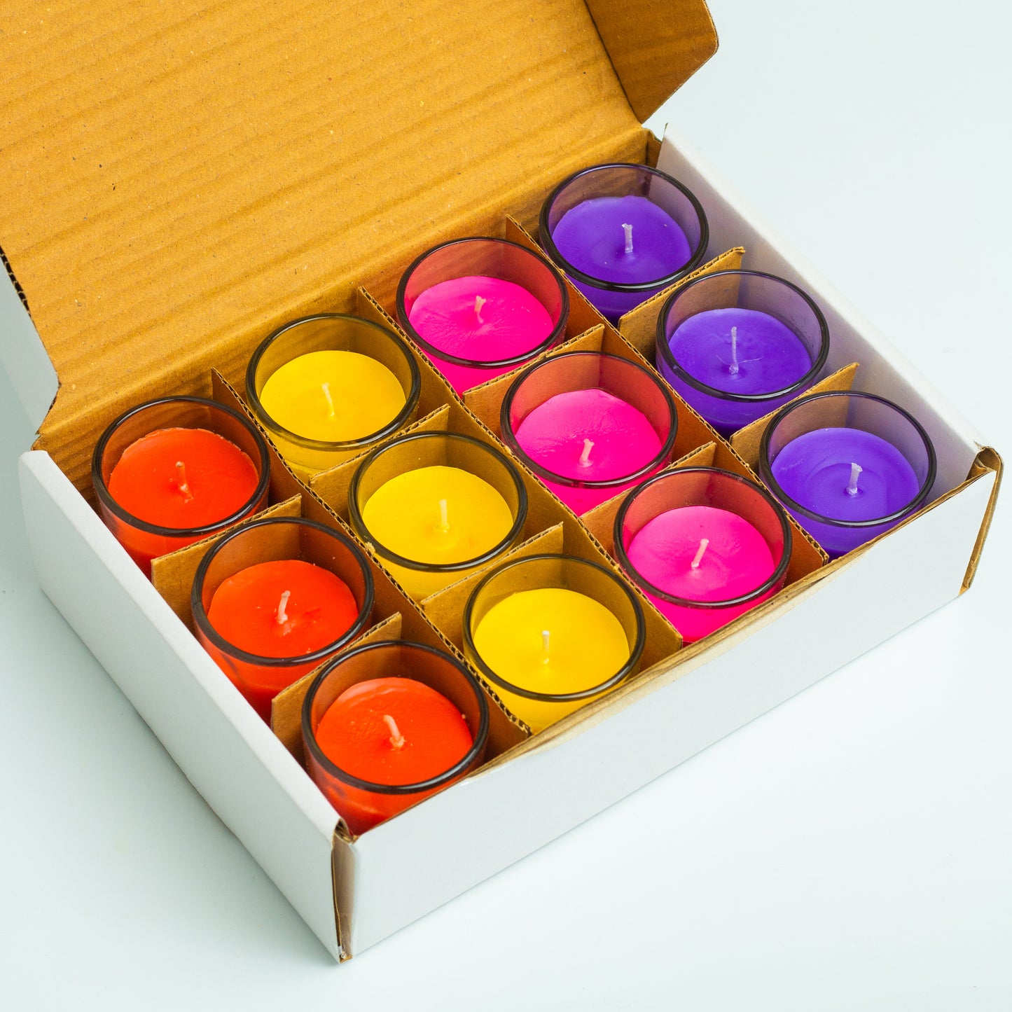 Bulk Buy AuraDecor Set of 12 Fragrance Votive Glass Candles || Burn Upto 12 Hour (MOQ 8)