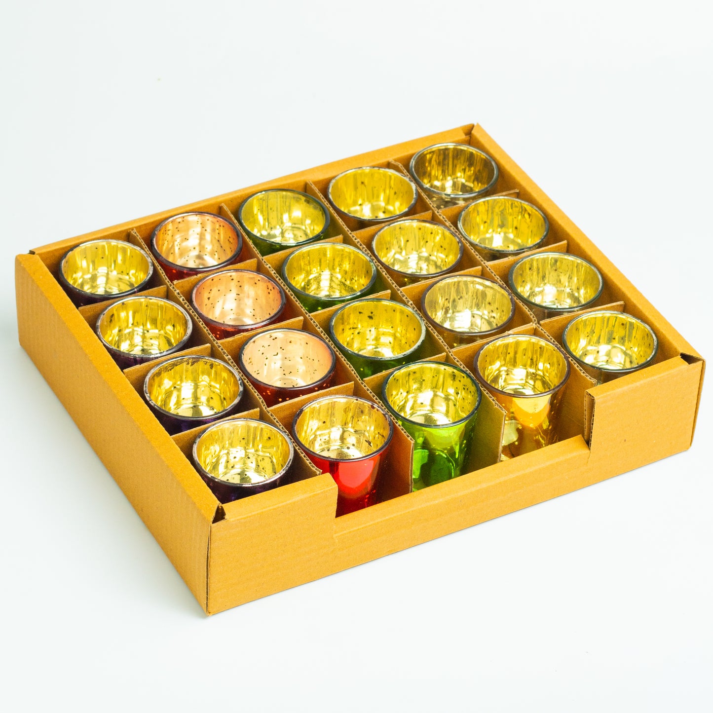 Bulk Buy AuraDecor Set of 20 Mercury Votive Glass Tealight Candle Holders (MOQ 6)
