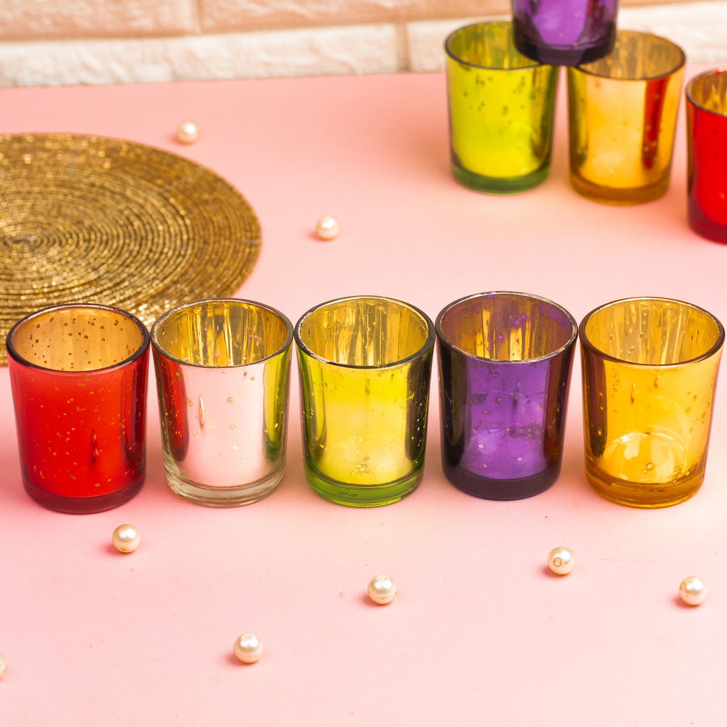Bulk Buy AuraDecor Set of 20 Mercury Votive Glass Tealight Candle Holders (MOQ 6)