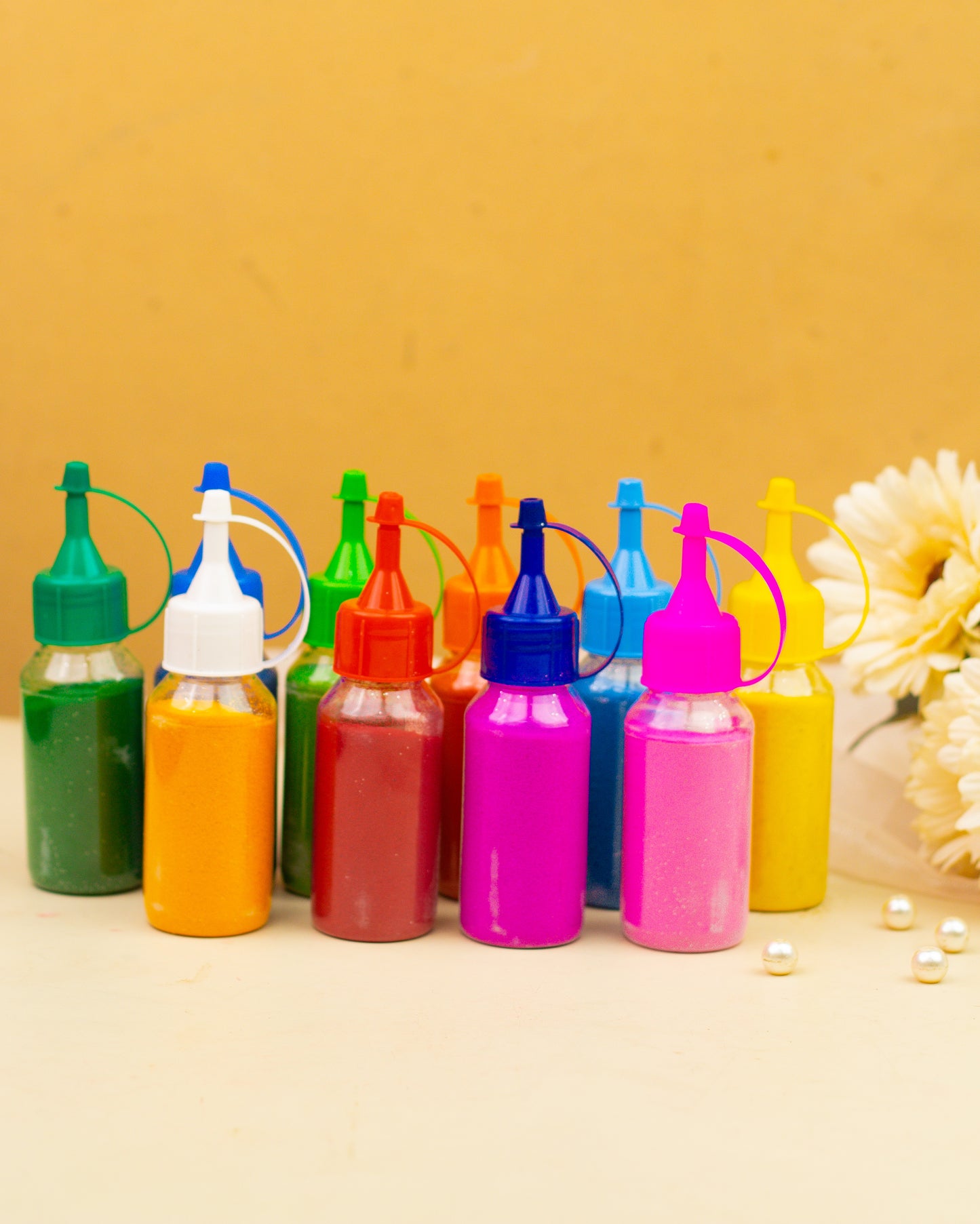 Pack of 10 Multicolour Rangoli Colours