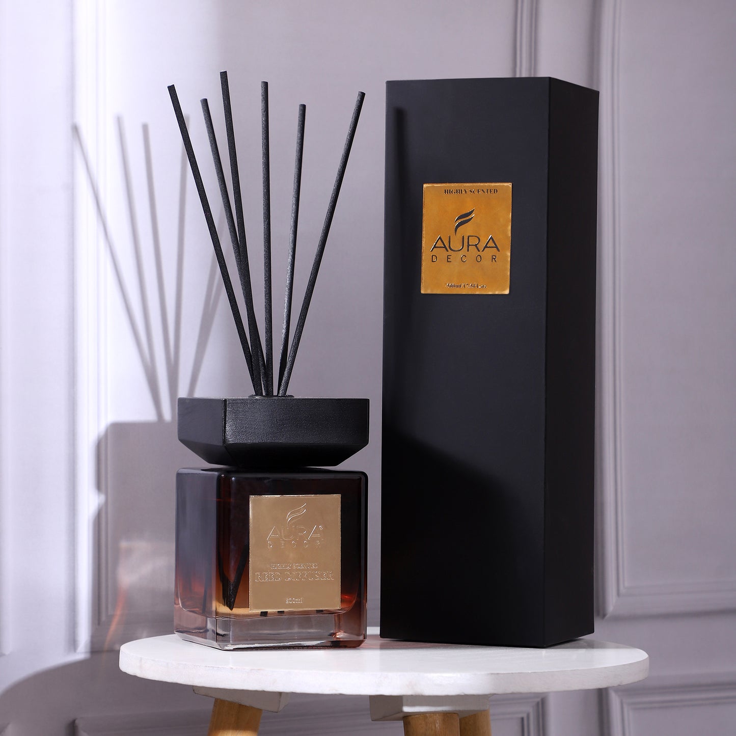Bulk Buy AuraDecor Luxe Noir – 500ml Reed Diffuser (Master pack of 10pcs)
