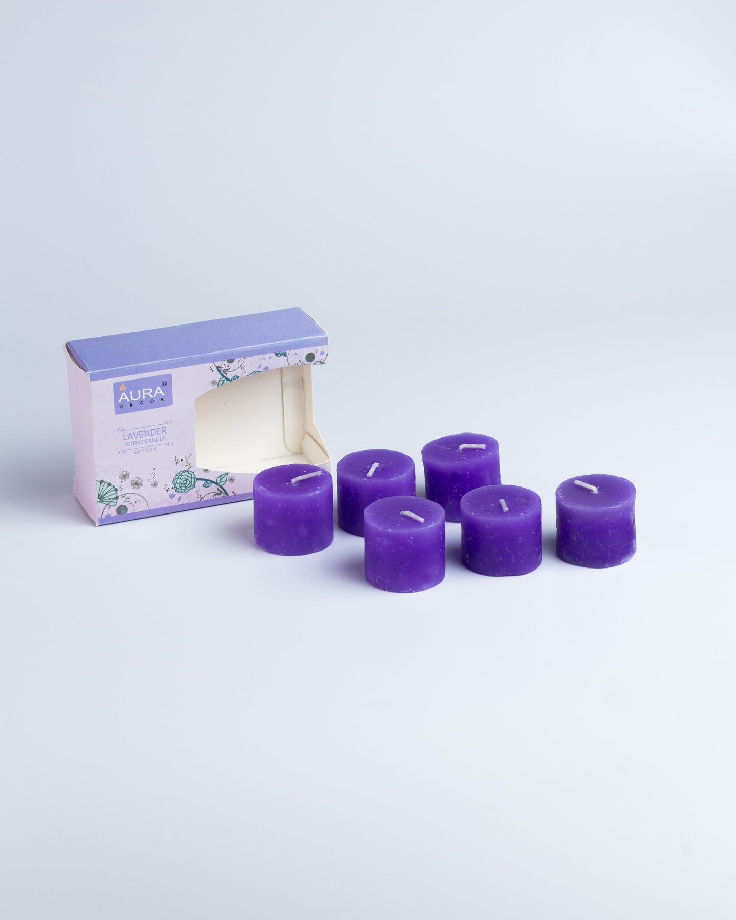 AuraDecor Fragrance Votive Candles Set of 6