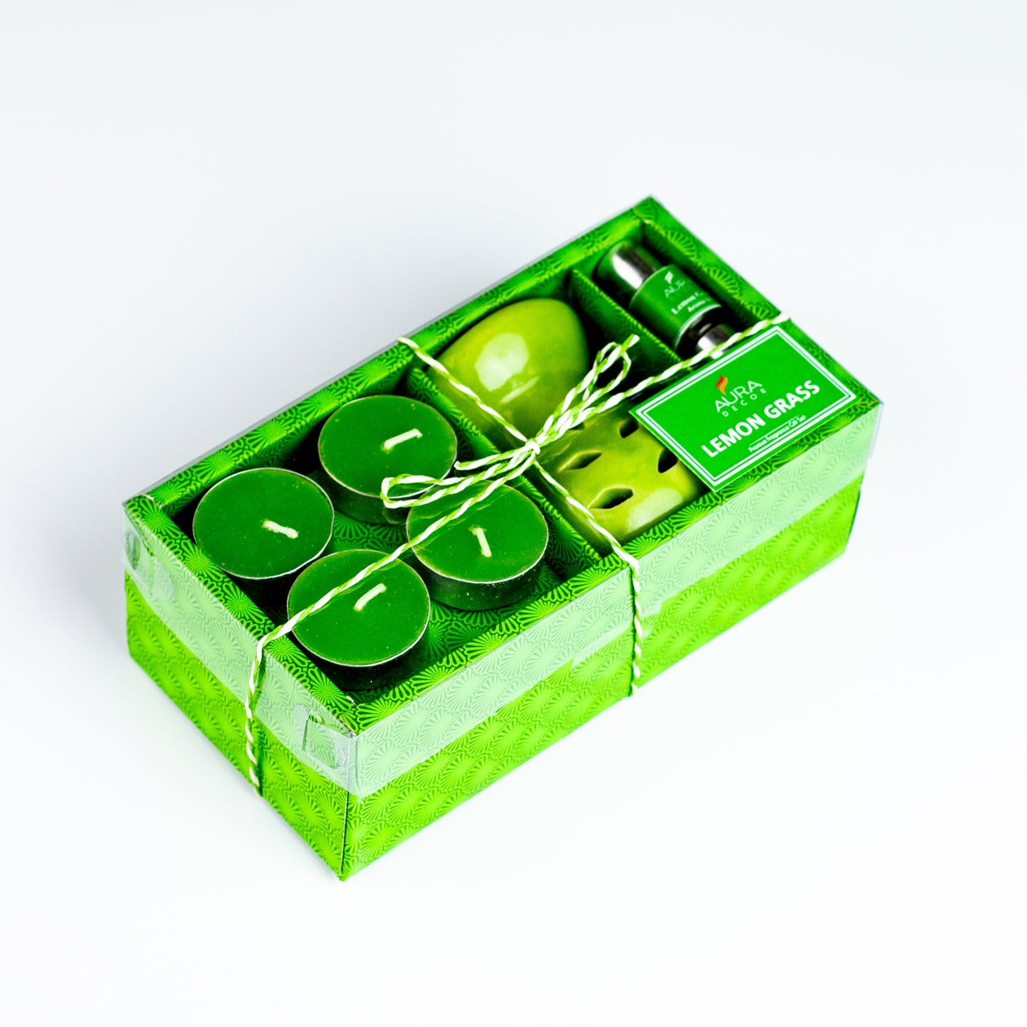Bulk Buy Aura Decor AromaTherapy Gift Set with 4 Tealight & 2 , 5ml Aroma Oil (GS-06) (Master 36 Pcs))
