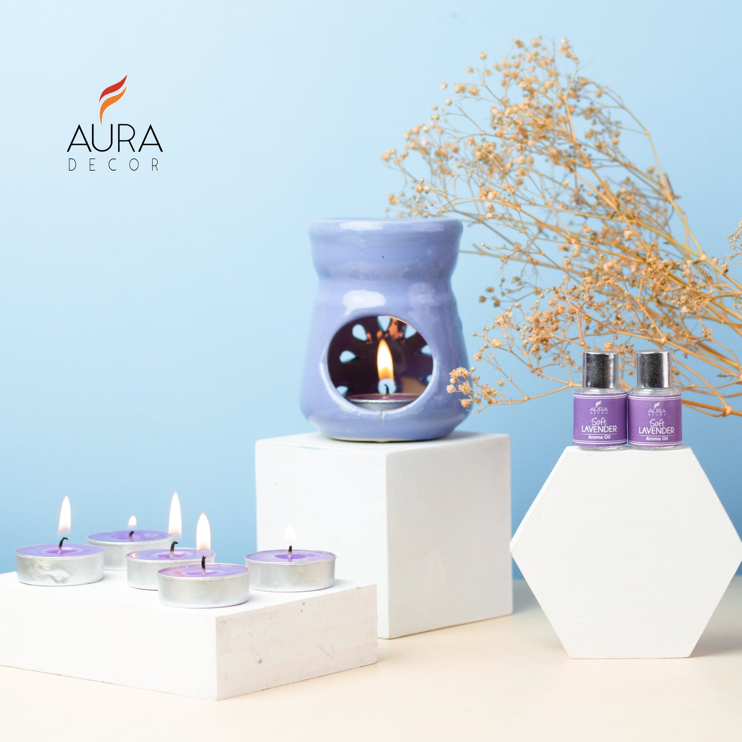 Bulk Buy AuraDecor Aromatherapy Diffuser Gift Set with 6 Tealights (GS-09) (Master 20 Pcs)