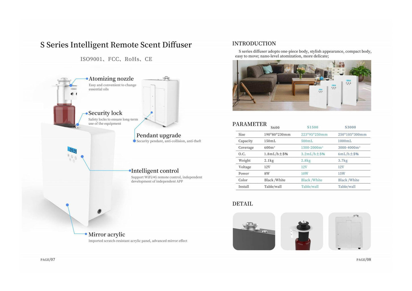 AuraDecor AD-S1500 Power Automatic Intelligent Scent Diffuser ( ISO 9001 )