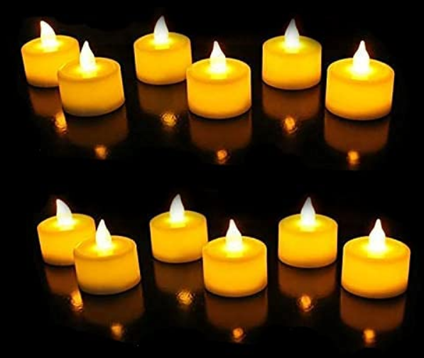 Flameless & Smokeless Flickering Electric LED Tea Light Candles