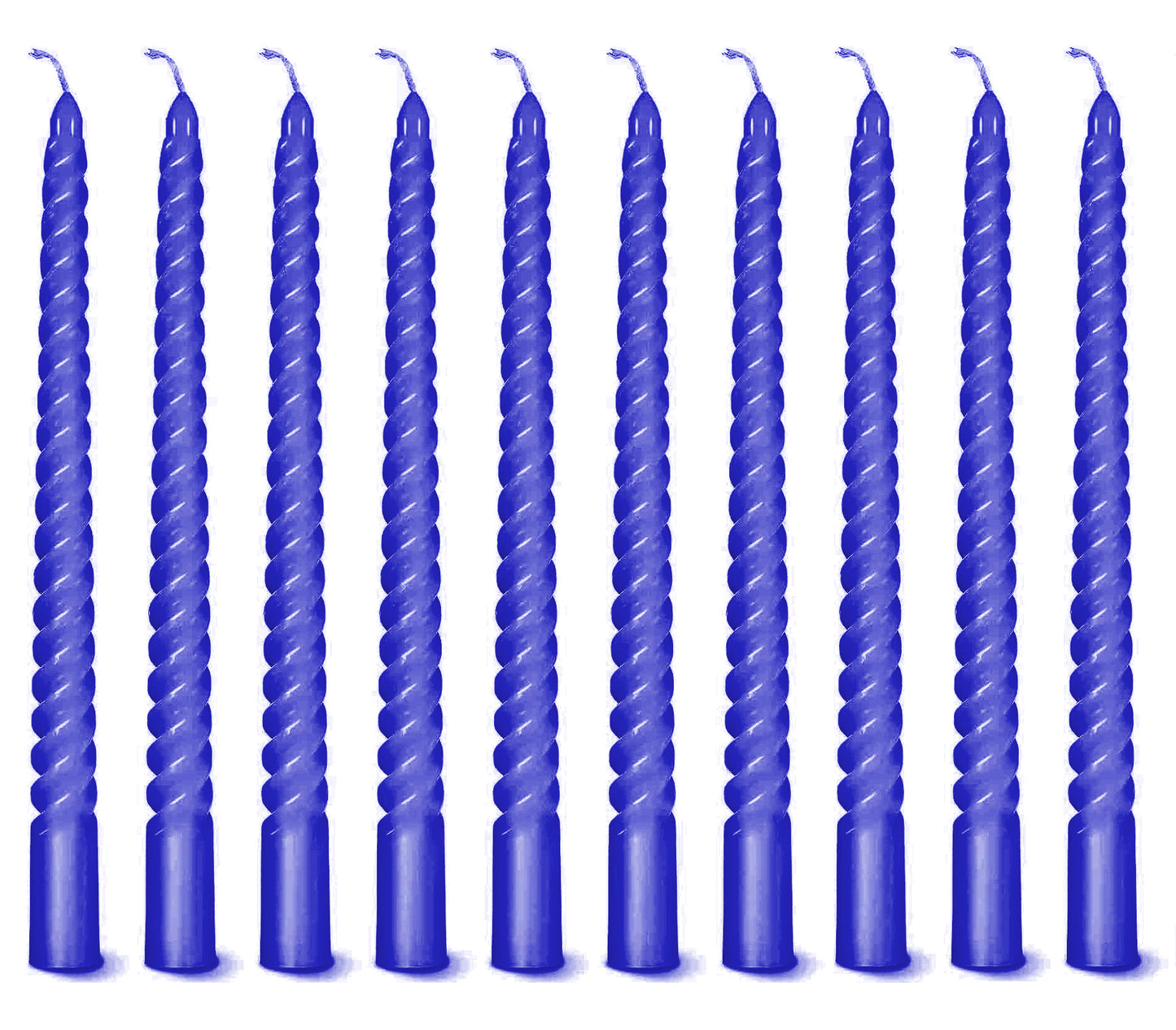 AuraDecor Spiral Taper Candles Set of 10, Unscented Dripless Candlesticks for Home Decor, Dinner, 10 Inch