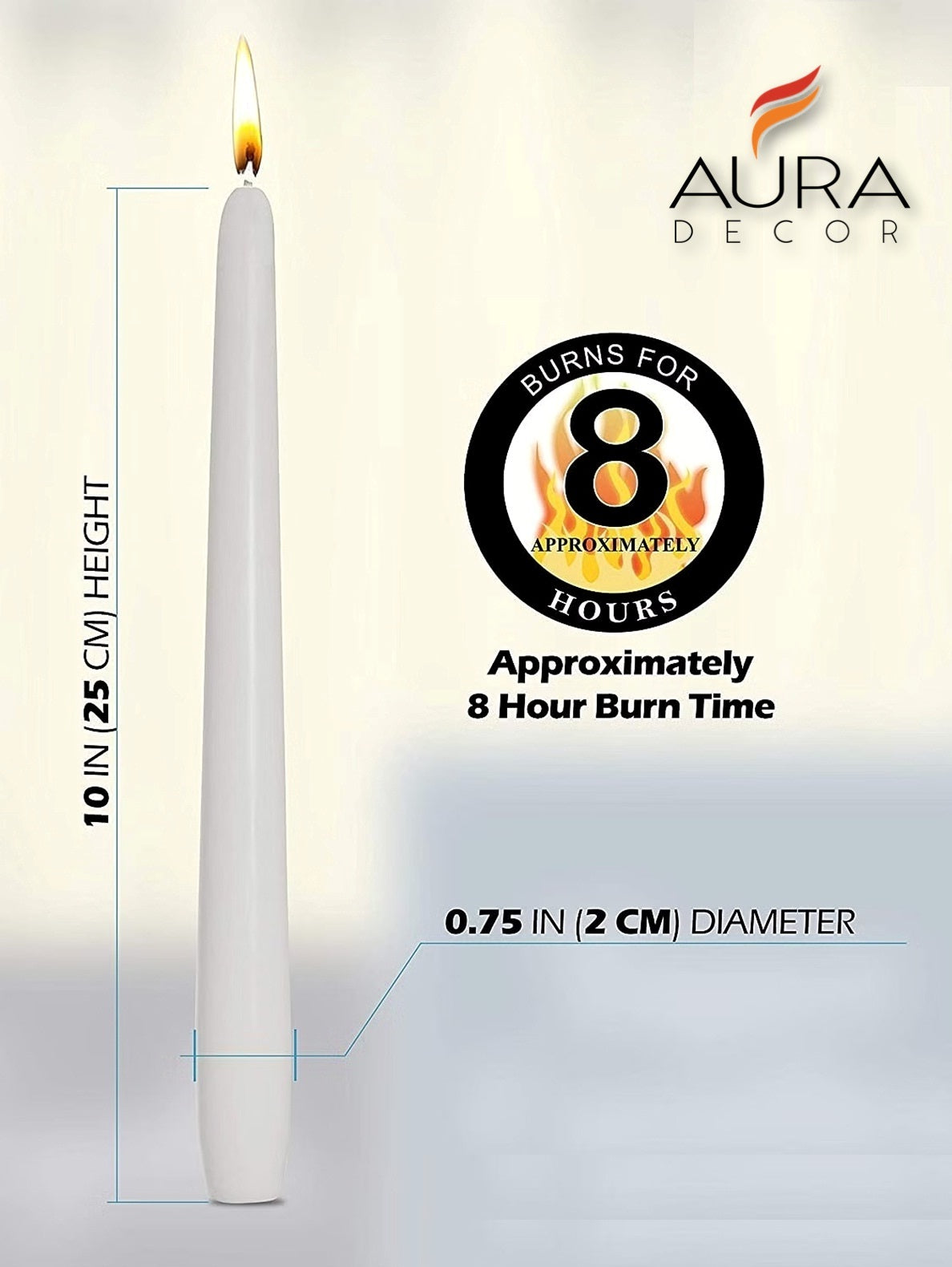 AuraDecor Taper Candles