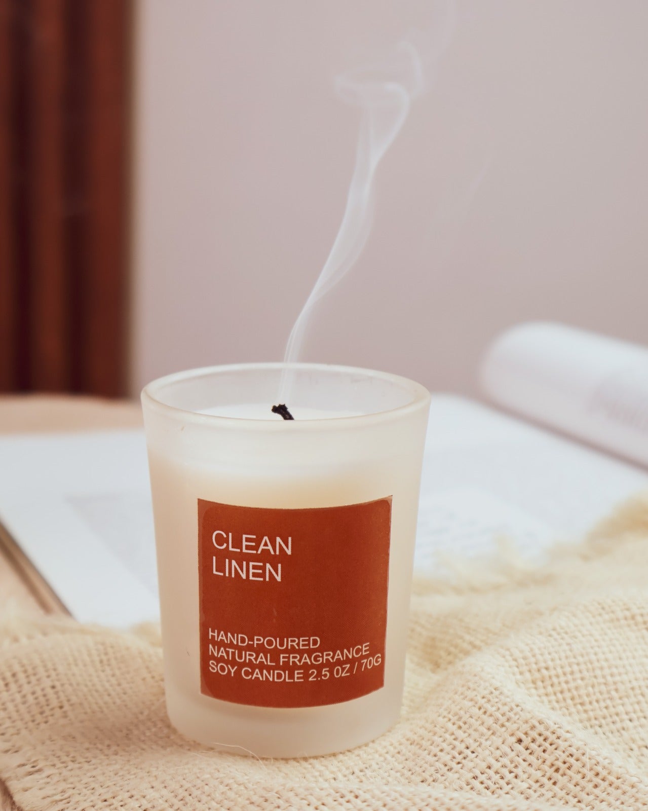 AuraDecor Imported Frosted Glass Empty for Candle