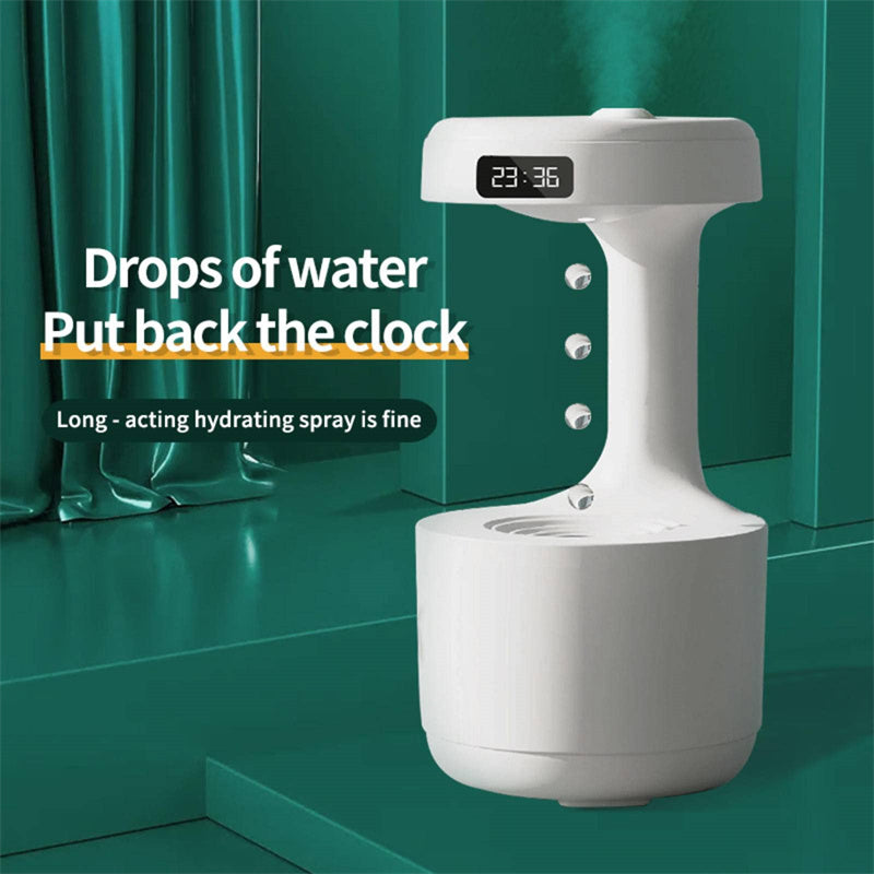 AuraDecor 800ml Anti-Gravity Water Droplet Humidifier with 2 Modes, Auto-Shut Off Mist Humidifier Night Light Quiet Essential Oil Diffuser Cool Mist Air Humidifier for Home & Office ( Bulk Buy 10 Pcs )