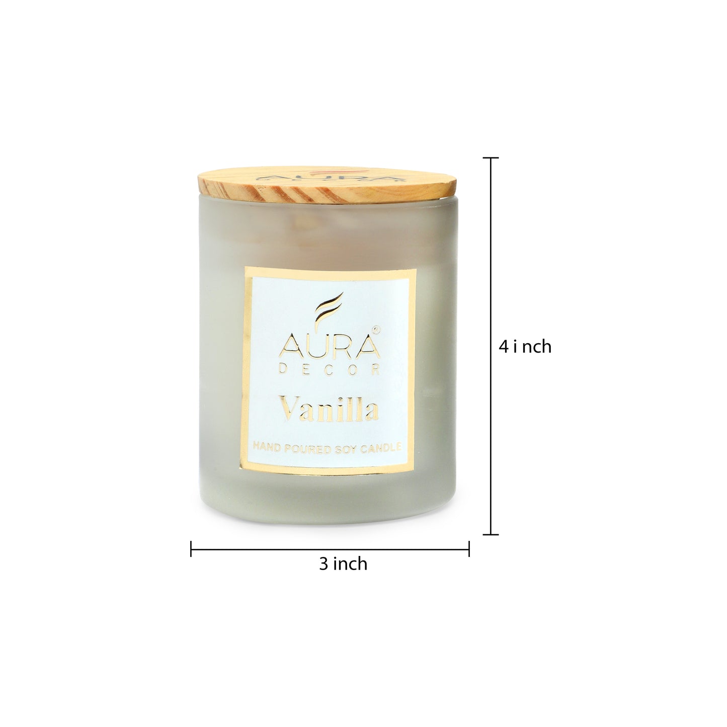 Auradecor Frosted Lid jar candles