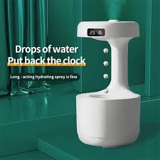 AuraDecor 800ml Anti-Gravity Water Droplet Humidifier with 2 Modes, Auto-Shut Off Mist Humidifier Night Light Quiet Essential Oil Diffuser Cool Mist Air Humidifier for Home & Office ( Bulk Buy 10 Pcs )