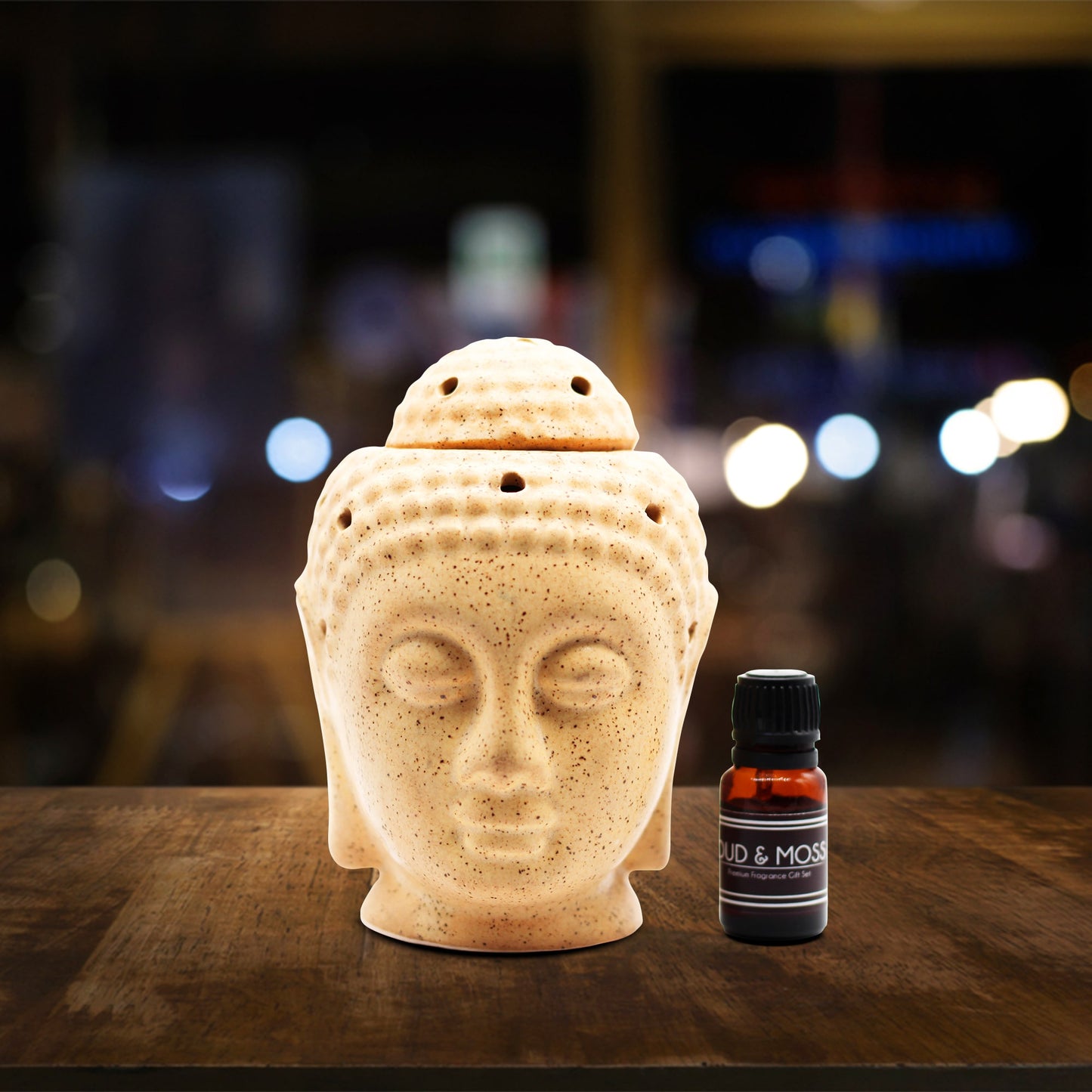 AuraDecor Buddha Electric Gift Set with Aroma Oil 10ml Aroma Oil & 1 Extra Bulb Assorted Color